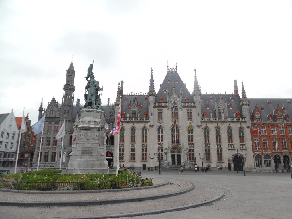 Provinciaal Hof on the main market square in Bruges, Belgium