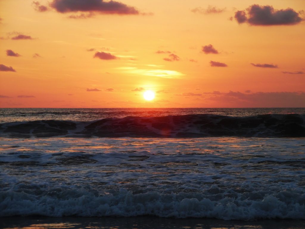 Sunset on Kuta Beach in Bali