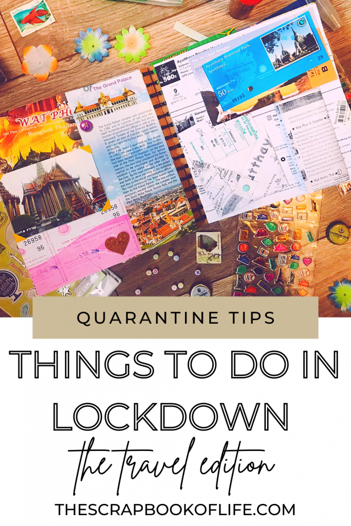 Travel related things to do during lockdown - Pinterest pin