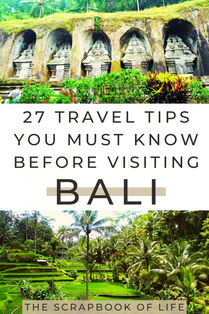 Travel tips for Bali Indonesia Pinterest Pin