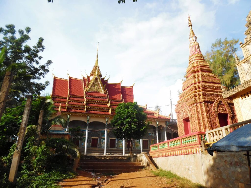 Temple in Kompong Phluk Floating Village on Tonle Sap Lake near Siem Reap, Cambodia