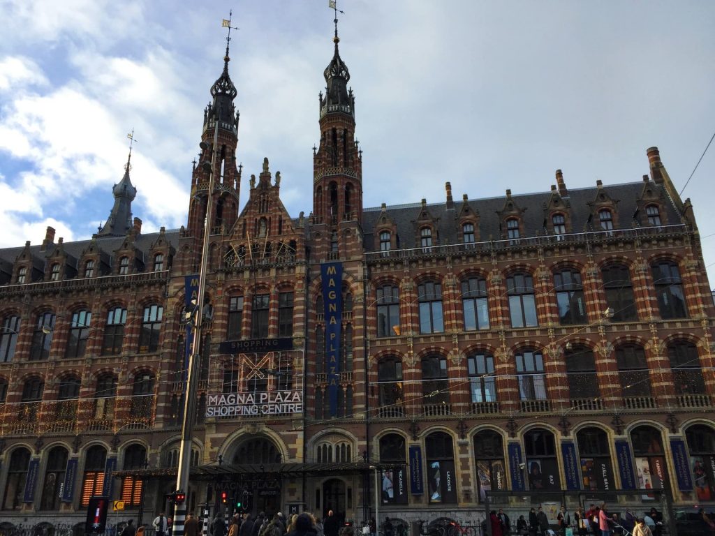 Magna Plaza Shopping Centre decorated for Christmas - 5 Festive Things To Do In Amsterdam In December!